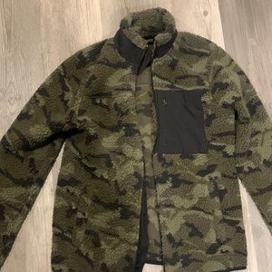 Georgia jacket, military green and black with a high neck
